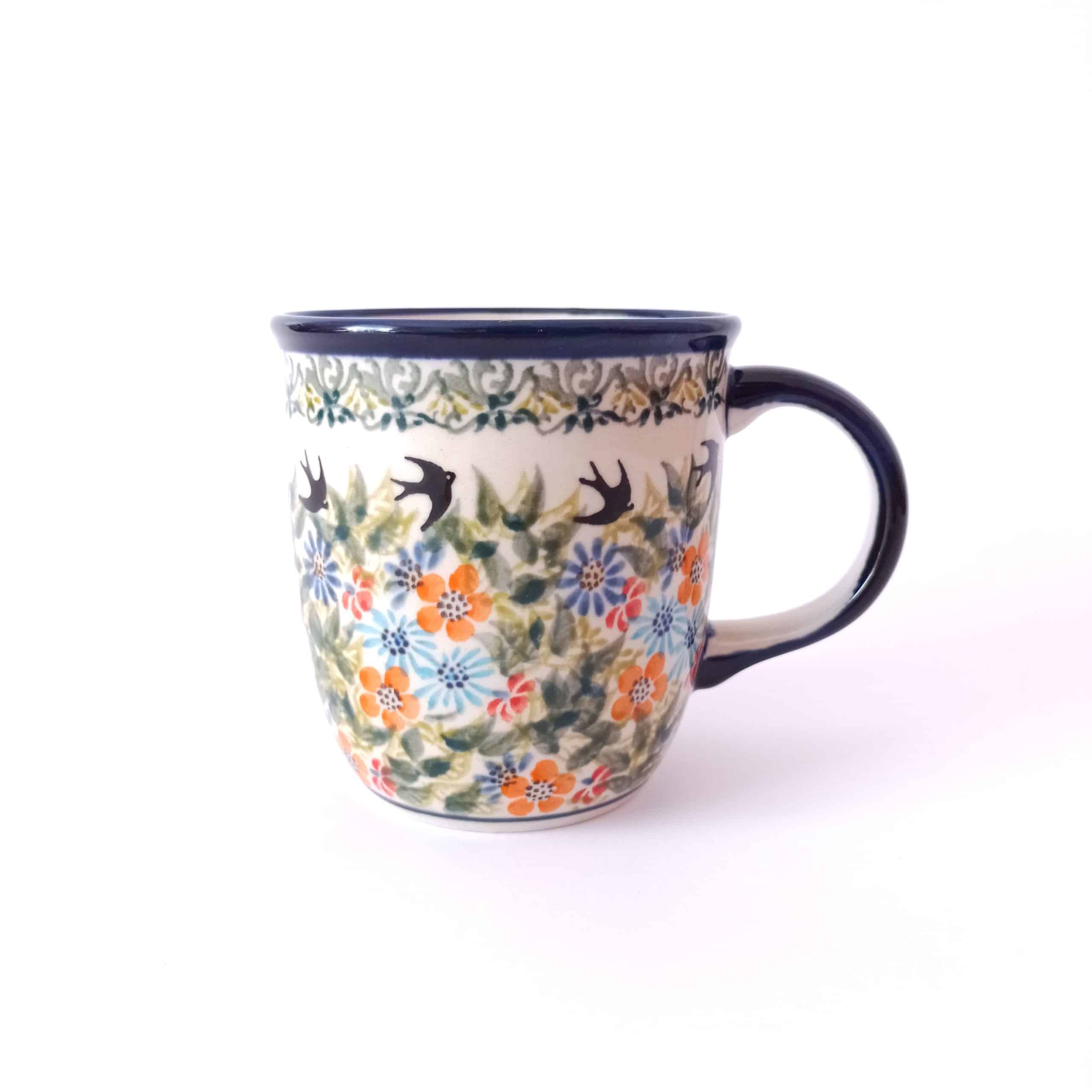 kubek ceramiczny w jaskółki