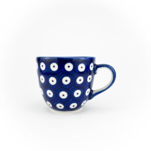 kubek do espresso w kropki ceramika bolesławiec